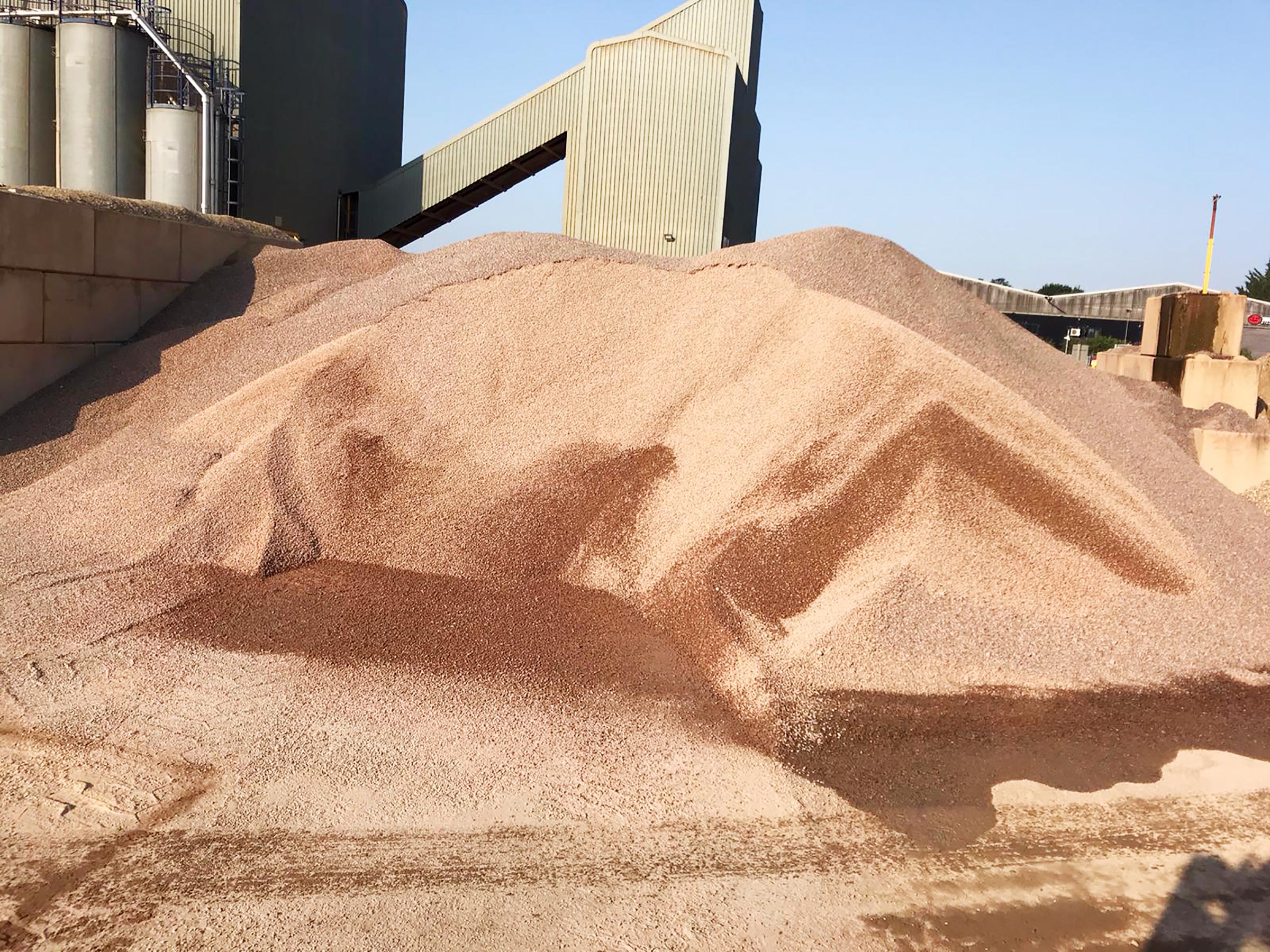 Bulk aggregates ready for delivery